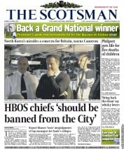 The Scotsman Newspaper Front Page (UK) for 5 April 2013