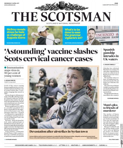 The Scotsman Newspaper Front Page (UK) for 5 April 2017