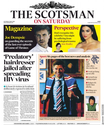 The Scotsman Newspaper Front Page (UK) for 5 May 2018