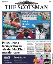 The Scotsman (UK) Newspaper Front Page for 5 July 2018