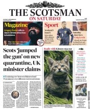 The Scotsman (UK) Newspaper Front Page for 5 September 2020