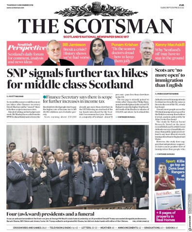 The Scotsman Newspaper Front Page (UK) for 6 December 2018