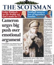 The Scotsman (UK) Newspaper Front Page for 6 January 2014