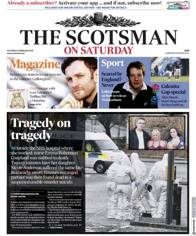 The Scotsman Newspaper Front Page (UK) for 6 February 2021