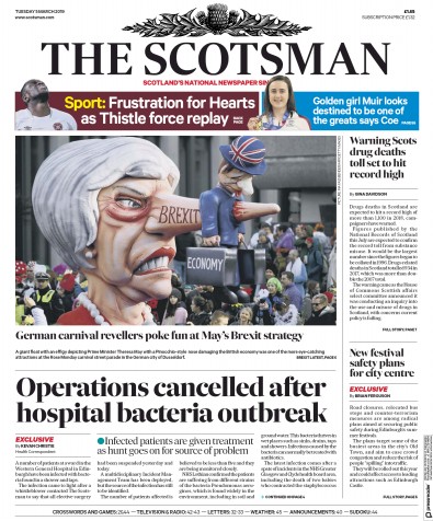 The Scotsman Newspaper Front Page (UK) for 6 March 2019