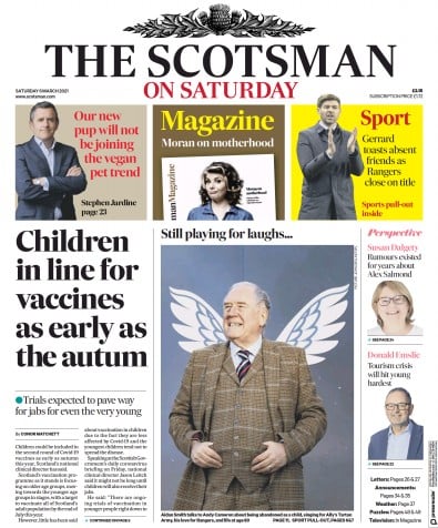 The Scotsman Newspaper Front Page (UK) for 6 March 2021
