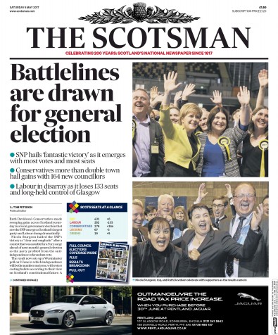 The Scotsman Newspaper Front Page (UK) for 6 May 2017