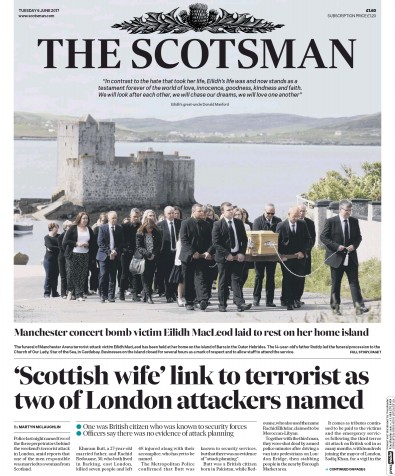 The Scotsman Newspaper Front Page (UK) for 6 June 2017
