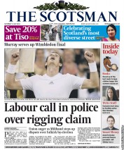 The Scotsman (UK) Newspaper Front Page for 6 July 2013