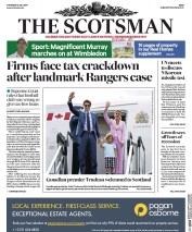 The Scotsman (UK) Newspaper Front Page for 6 July 2017