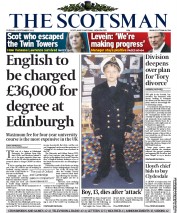The Scotsman (UK) Newspaper Front Page for 6 September 2011