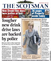 The Scotsman (UK) Newspaper Front Page for 6 September 2012