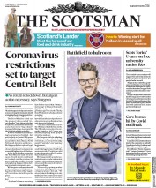 The Scotsman (UK) Newspaper Front Page for 7 October 2020