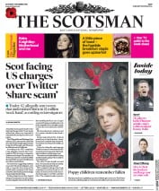 The Scotsman (UK) Newspaper Front Page for 7 November 2015