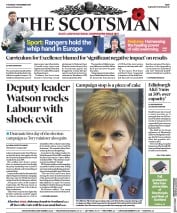 The Scotsman (UK) Newspaper Front Page for 7 November 2019