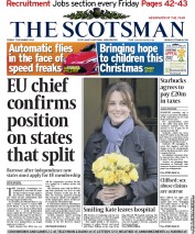 The Scotsman Newspaper Front Page (UK) for 7 December 2012