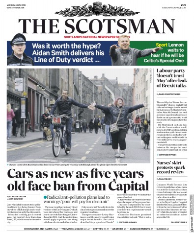 The Scotsman Newspaper Front Page (UK) for 7 May 2019