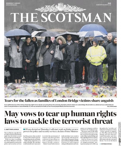 The Scotsman Newspaper Front Page (UK) for 7 June 2017