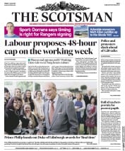 The Scotsman (UK) Newspaper Front Page for 7 July 2017