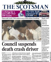 The Scotsman (UK) Newspaper Front Page for 7 August 2015