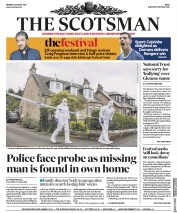 The Scotsman (UK) Newspaper Front Page for 7 August 2017