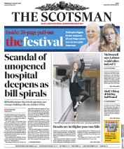 The Scotsman (UK) Newspaper Front Page for 7 August 2019