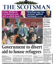 The Scotsman (UK) Newspaper Front Page for 7 September 2015