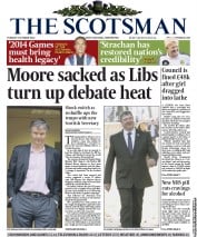 The Scotsman (UK) Newspaper Front Page for 8 October 2013