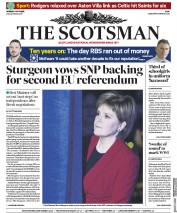 The Scotsman (UK) Newspaper Front Page for 8 October 2018