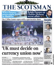 The Scotsman Newspaper Front Page (UK) for 8 February 2014