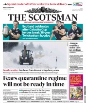 The Scotsman (UK) Newspaper Front Page for 8 February 2021