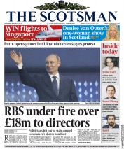 The Scotsman Newspaper Front Page (UK) for 8 March 2014