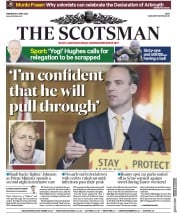 The Scotsman (UK) Newspaper Front Page for 8 April 2020