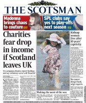 The Scotsman (UK) Newspaper Front Page for 8 May 2013