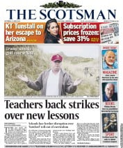 The Scotsman (UK) Newspaper Front Page for 8 June 2013