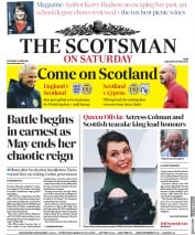 The Scotsman (UK) Newspaper Front Page for 8 June 2019