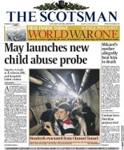 The Scotsman (UK) Newspaper Front Page for 8 July 2014