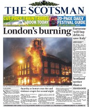 The Scotsman (UK) Newspaper Front Page for 8 August 2011