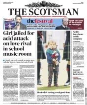 The Scotsman (UK) Newspaper Front Page for 8 August 2017