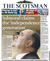 The Scotsman (UK) Newspaper Front Page for 8 September 2011