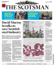 The Scotsman (UK) Newspaper Front Page for 9 November 2015