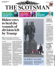 The Scotsman (UK) Newspaper Front Page for 9 November 2020