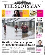 The Scotsman (UK) Newspaper Front Page for 9 January 2016