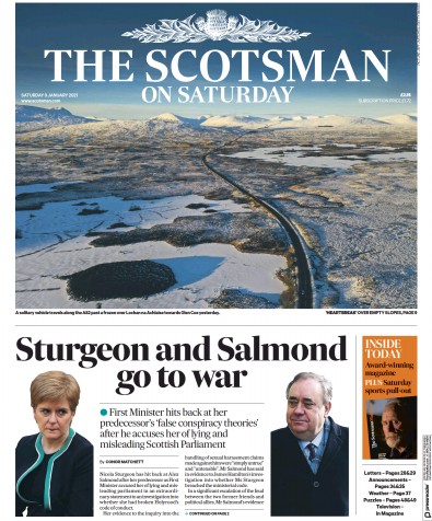 The Scotsman Newspaper Front Page (UK) for 9 January 2021