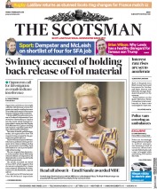 The Scotsman (UK) Newspaper Front Page for 9 February 2018