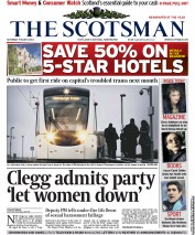 The Scotsman (UK) Newspaper Front Page for 9 March 2013