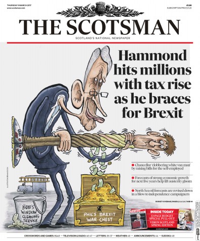 The Scotsman Newspaper Front Page (UK) for 9 March 2017