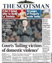 The Scotsman (UK) Newspaper Front Page for 9 May 2013