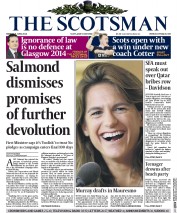The Scotsman (UK) Newspaper Front Page for 9 June 2014
