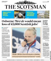 The Scotsman (UK) Newspaper Front Page for 9 June 2016